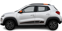 Side view photo of Dacia Spring Electric (2021-2022) on transparent background